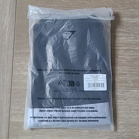 Gymshark ARRIVAL WOVEN JOGGERS‎ Size Large black NWT in Packaging - Picture 10 of 11